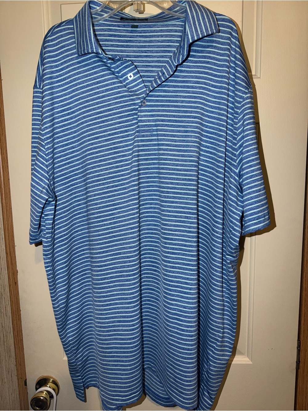 Men's Southern Point co. Blue Striped Polo Shirt – Relaxed Short-Sleeve Polo
